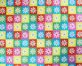 Little Johnny Checkered Daisy Cotton Fabric (3567)